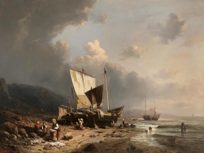 1812-Henri Place - Paesaggio marino, 1849
